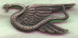 Circa 1920 102nd Observation Squadron Sterling DI/Aero Squadron Badge