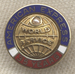 10K Gold American Express 35 Years of Service Pin by Dieges & Clust