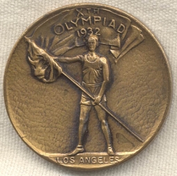 Vintage 1932 Xth Olympiad, Los Angeles, California Chorus Member Medal