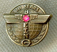 1970's - 1980's Boeing Aircraft 10-Year Service Pin