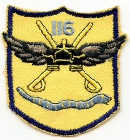 1960s US Army 116th Air Cavalry Pocket Patch