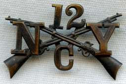 12th New York Infantry Regiment Co. C Collar Insignia