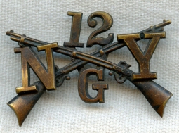 12th New York Infantry Regiment Co. G Collar Insignia