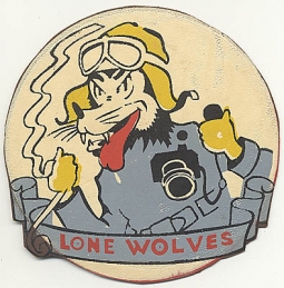 WWII USAAF Leather 17th Photo Squadron, 4th Photo Group 13th Air Force "Lone Wolves" Disney Design P
