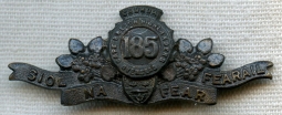 WWI 185th Overseas Bn Cape Breton Highlanders Canadian Expeditionary Forces CEF Officer Collar Badge