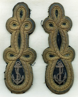 Wonderful & Rare 1870's US Naval Academy Midshipman Shoulder Knots