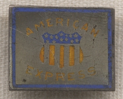 Silver 1880s-1890s American Express Employee Lapel Pin