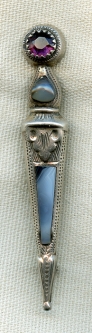 Great 1880's - 1890's Victorian Kilt Pin in the Form of a Scottish Dirk