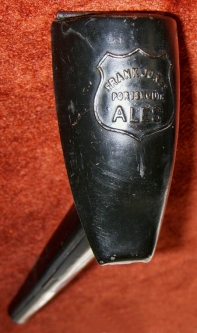 Great 1890s Frank Jones Ale Advertising Pipe Holder from Portsmouth, New Hampshire