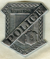 Scarce 1890's Georgetown, MA Police Radiator Badge