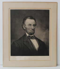 Beautiful 1894 Abraham Lincoln Lithograph of the Painting by Cyrus Cobb. Published by Taber Art Co.