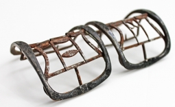 Beautiful, Large mid-late 18th Century Shoe Buckles in Sheet Silver, Bronze, and Steel