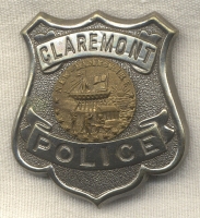 Early 1900 Claremont, New Hampshire Police Badge