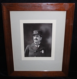 Wonderful, Large, Ca. 1900 Laconia, NH Police City Marshal Portrait Photo in Original Period Frame