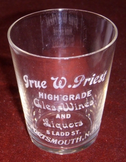 Circa 1900 Priest Shot Glass from Portsmouth, New Hampshire