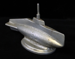 Wonderful Early 1900's - 1910's Aluminum Submarine Paperweight from Portsmouth Naval Shipyard