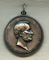 Rare 1909 NY Times Abraham Lincoln Essay Silver Medal. 1 of 1,000 Awarded, Made by Tiffany &