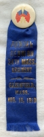 1910 Celluloid Badge for the 34th Massachusetts Regiment 1910 Reunion