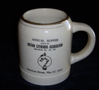 Circa 1912 Boston, Massachusetts Stewards Association Beer Mug