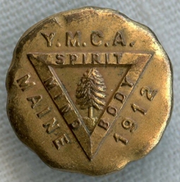 1912 Youth Mens Christian Association (YMCA) Lapel Stud from Maine