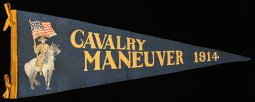 Great 1914 United States Cavalry Maneuvers Souvenir Pennant