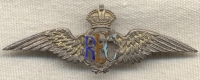 Ca. 1916-1917 Date-Marked Royal Flying Corps (RFC) Sweetheart Wing