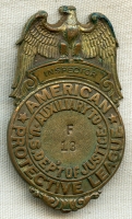 Rare Rank Ca. 1918 American Protective League Inspector Badge Type III in Original Carrying Case
