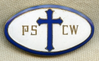 Beautiful Enameled Badge Ca. 1919 for the Philadelphia Society of Christian Women (?)