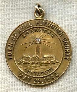 Fabulous & Probably Unique WWI Service Medal Presented to J. Philip Smith by the Town of Hull, MA