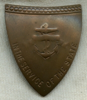 Scarce 1920's - 1930's Rhode Island State Police Trooper Hat Badge
