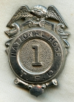 Nice 1920's - 1930's Tonawanda, New York Fire Badge from National Hose Co. #1