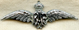 Beautiful 1920's RAF Mess Dress Wing in Rhodium Plated Bronze. Correct 62mm Measurement.
