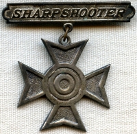 Salty 1920's USMC Sharpshooter Badge as worn by Marines in China & The Banana Wars
