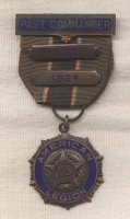 Engraved 1924-1925 Hamilton, Massachusetts American Legion Past Commander Medal