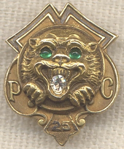 BEING RESEARCHED - Beautiful 1925 Lapel Pin in 14K Princeton Club? NOT FOR SALE UNTIL IDENTIFIED