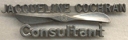 Unique 1930s-1940s Jacqueline Cochran's Personal Consultant Badge
