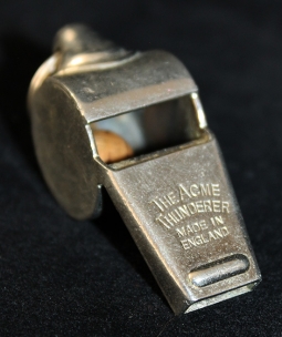 1930's - 40's Acme Thunderer Whistle Advertising Rawlings Athletic Goods
