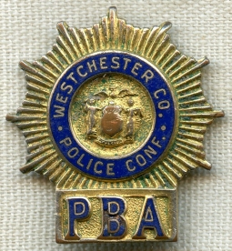 Nice 1930's Social & Police Beneficial Association Member Badge, Now United Federation of Officers