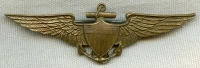 Nice Ca. 1930 US Navy Pilot Wing in Meyer Metal by Meyer