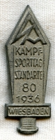 Rare 1936 Combat Sports Day Tinnie for SA Standarte 80 in Wiesbaden