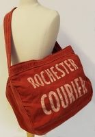 Nice Vintage 1940's - 1950's Newsboy Newspaper Bag from the Rochester (NH) Courier