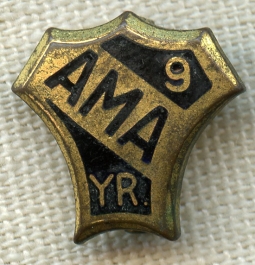 1940's American Motorcycle Association (AMA) 9 Year Member Lapel Pin