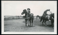 Creepy 1940's Rodeo Clown Black and White Photograph