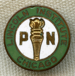 Late 1940's Lincoln Institute Chicago School of Practical Nursing Graduation Lapel Pin