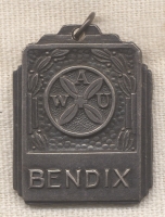 1942 Aircraft Workers Union (AWU) Bendix Sterling Good Luck Charm