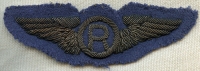 Exquisite & Extremely Rare 1943 UK-Made USAAF Unofficial Radioman Wing. Bullion Embroidered.