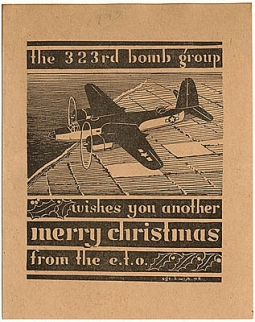 1943 USAAF 323rd Bomb Group Christmas Card