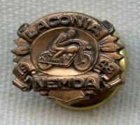 1948 New England Motorcycle Dealers Association (NEMDA) Laconia, New Hampshire Pin