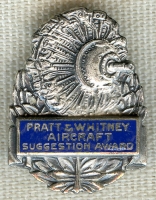 Nice Sterling Silver Korean War Era Pratt & Whitney Aircraft Engines "Suggestion Award"