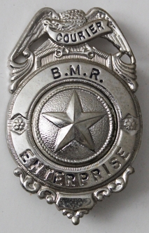 Unknown 1950's - 1960's (?) B.M.R. Enterprises Courier Badge